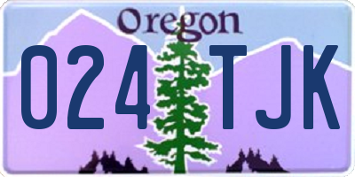 OR license plate 024TJK