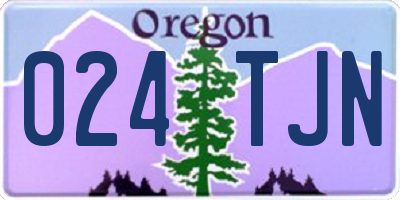 OR license plate 024TJN