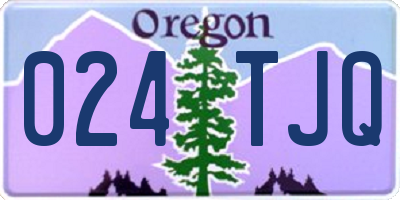 OR license plate 024TJQ