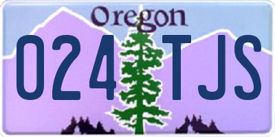 OR license plate 024TJS
