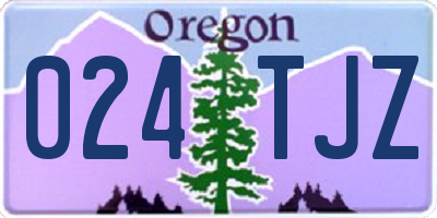 OR license plate 024TJZ