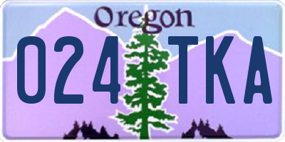 OR license plate 024TKA