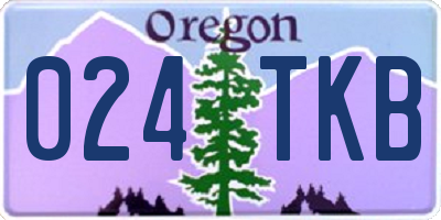 OR license plate 024TKB