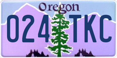 OR license plate 024TKC