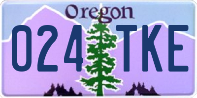 OR license plate 024TKE
