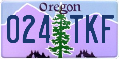 OR license plate 024TKF
