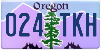 OR license plate 024TKH