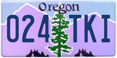 OR license plate 024TKI