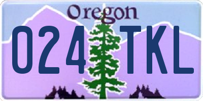 OR license plate 024TKL