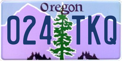 OR license plate 024TKQ