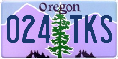 OR license plate 024TKS