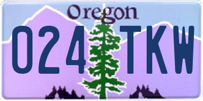 OR license plate 024TKW