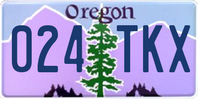OR license plate 024TKX