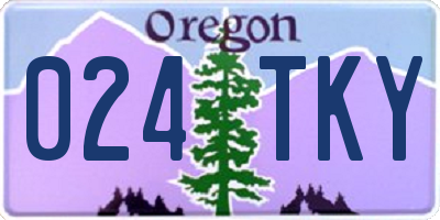 OR license plate 024TKY