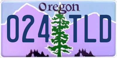 OR license plate 024TLD