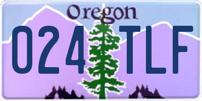 OR license plate 024TLF