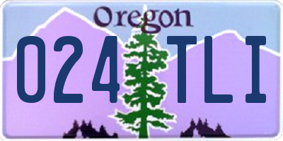 OR license plate 024TLI