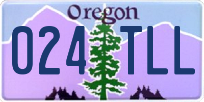 OR license plate 024TLL