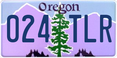OR license plate 024TLR