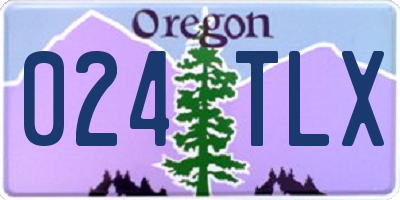 OR license plate 024TLX