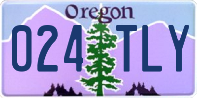 OR license plate 024TLY