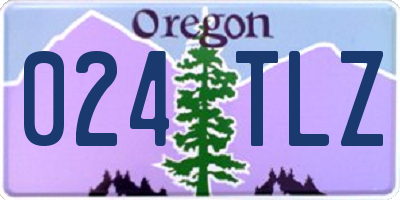 OR license plate 024TLZ