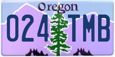 OR license plate 024TMB