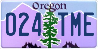 OR license plate 024TME