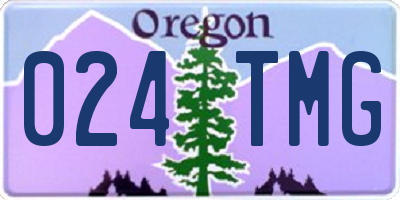 OR license plate 024TMG