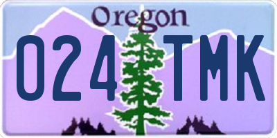 OR license plate 024TMK