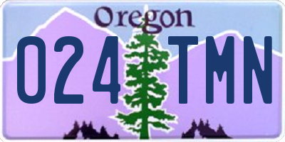 OR license plate 024TMN