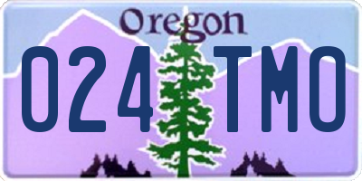 OR license plate 024TMO