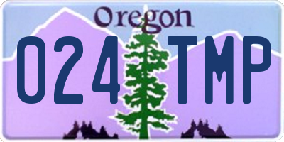 OR license plate 024TMP