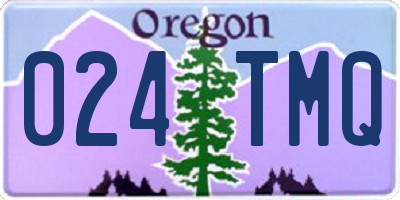 OR license plate 024TMQ