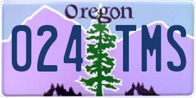 OR license plate 024TMS