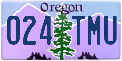 OR license plate 024TMU