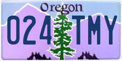 OR license plate 024TMY