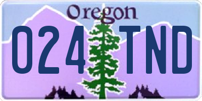 OR license plate 024TND