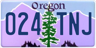 OR license plate 024TNJ