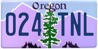 OR license plate 024TNL