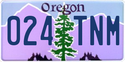 OR license plate 024TNM