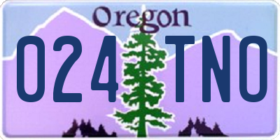 OR license plate 024TNO