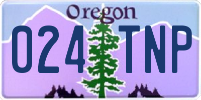 OR license plate 024TNP