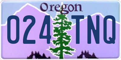 OR license plate 024TNQ