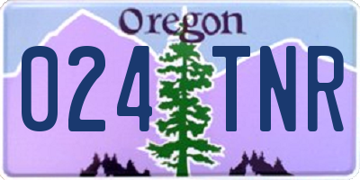 OR license plate 024TNR