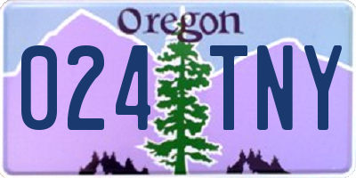 OR license plate 024TNY