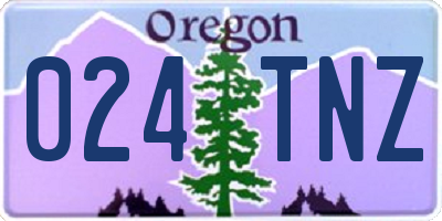 OR license plate 024TNZ