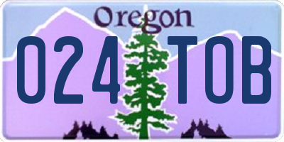 OR license plate 024TOB