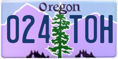 OR license plate 024TOH
