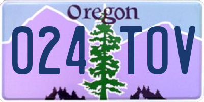 OR license plate 024TOV